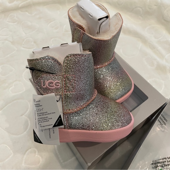 UGG Shoes Uggs Pink Sparkly Keelan Glitter Newborn Boots New In